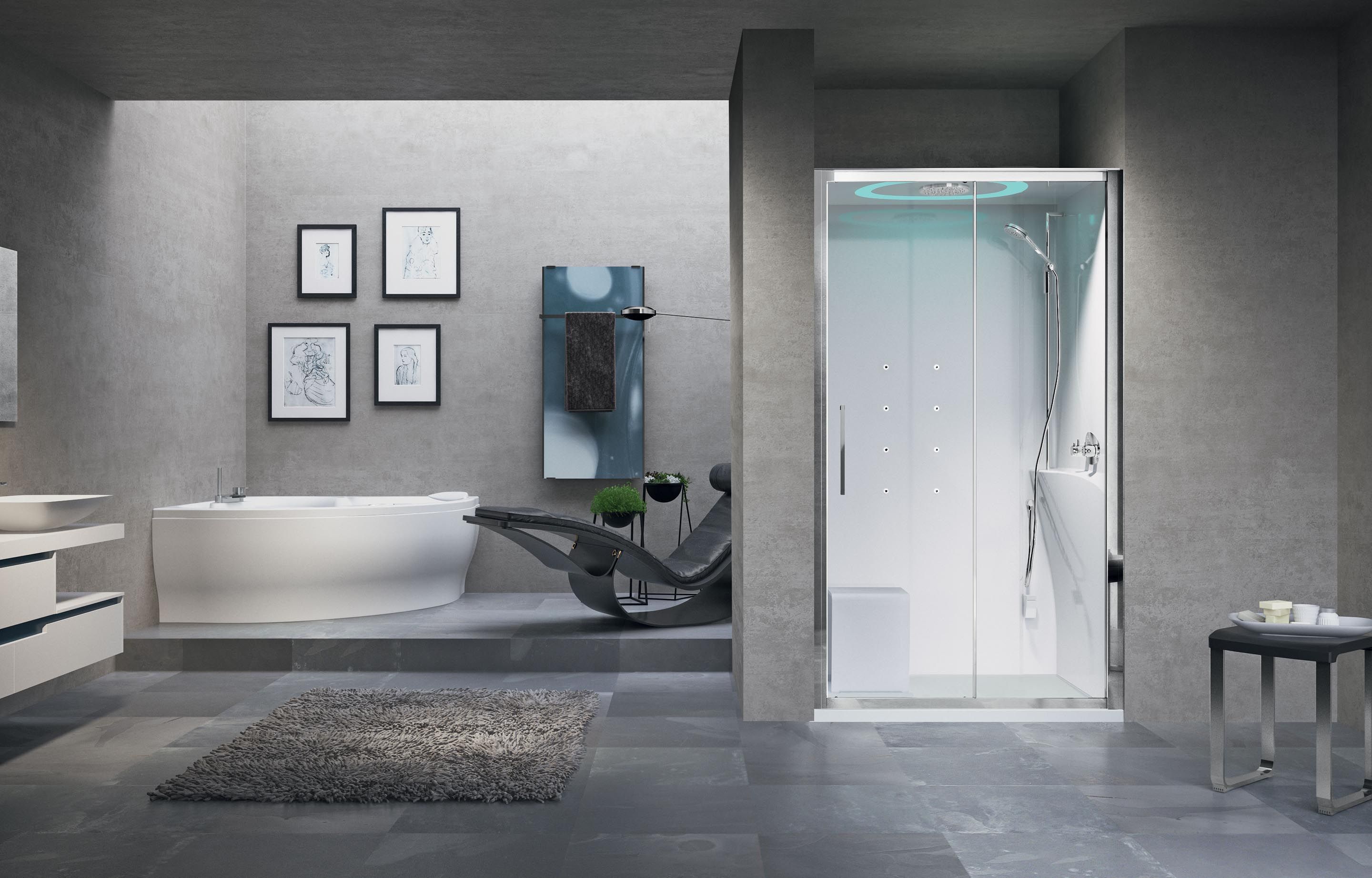Shower cubicles - Eon 2P120X80 in nicchia