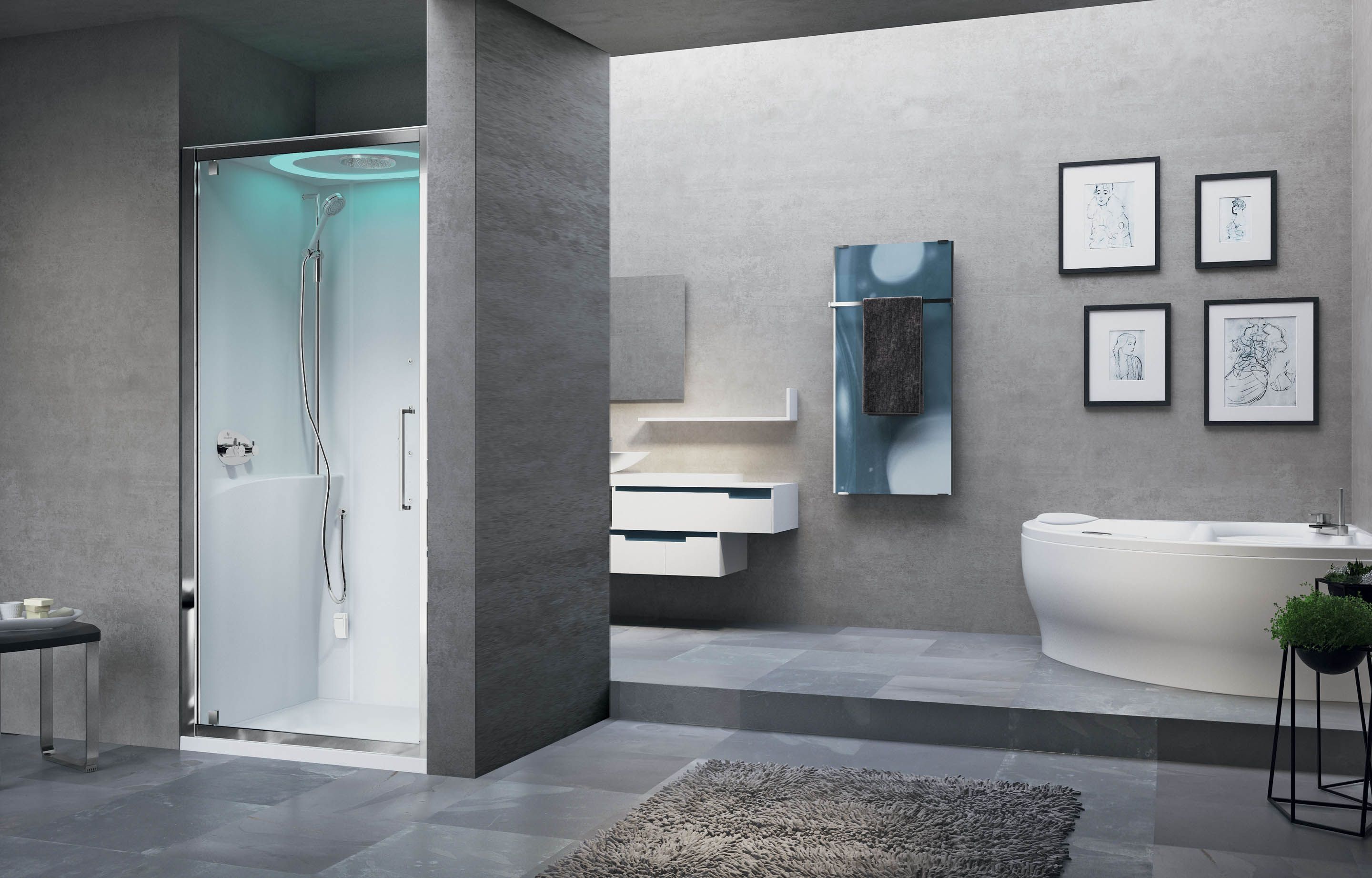 Shower cubicles - Eon G90 in nicchia