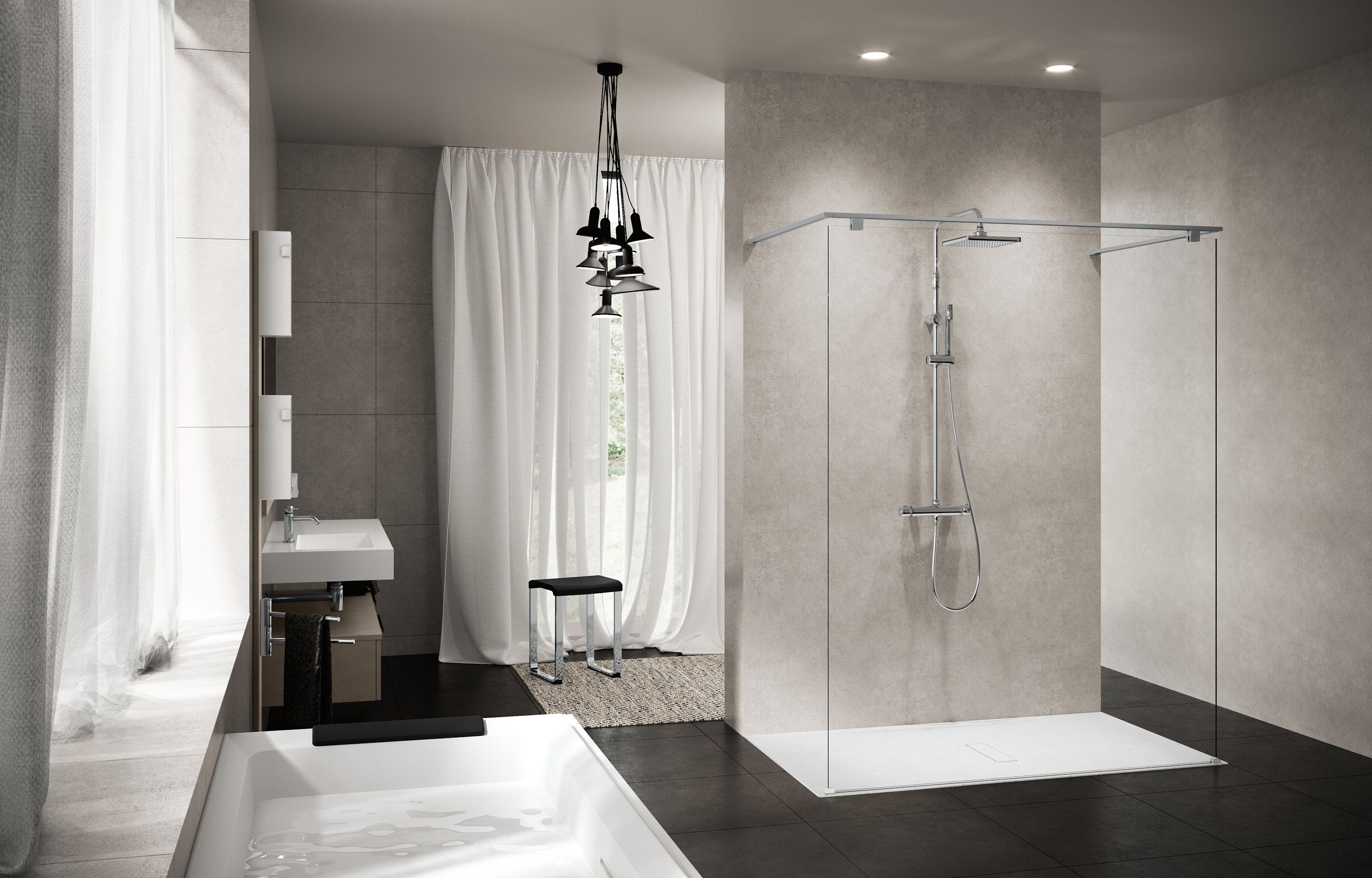 Shower spaces - Kuadra HF Frame