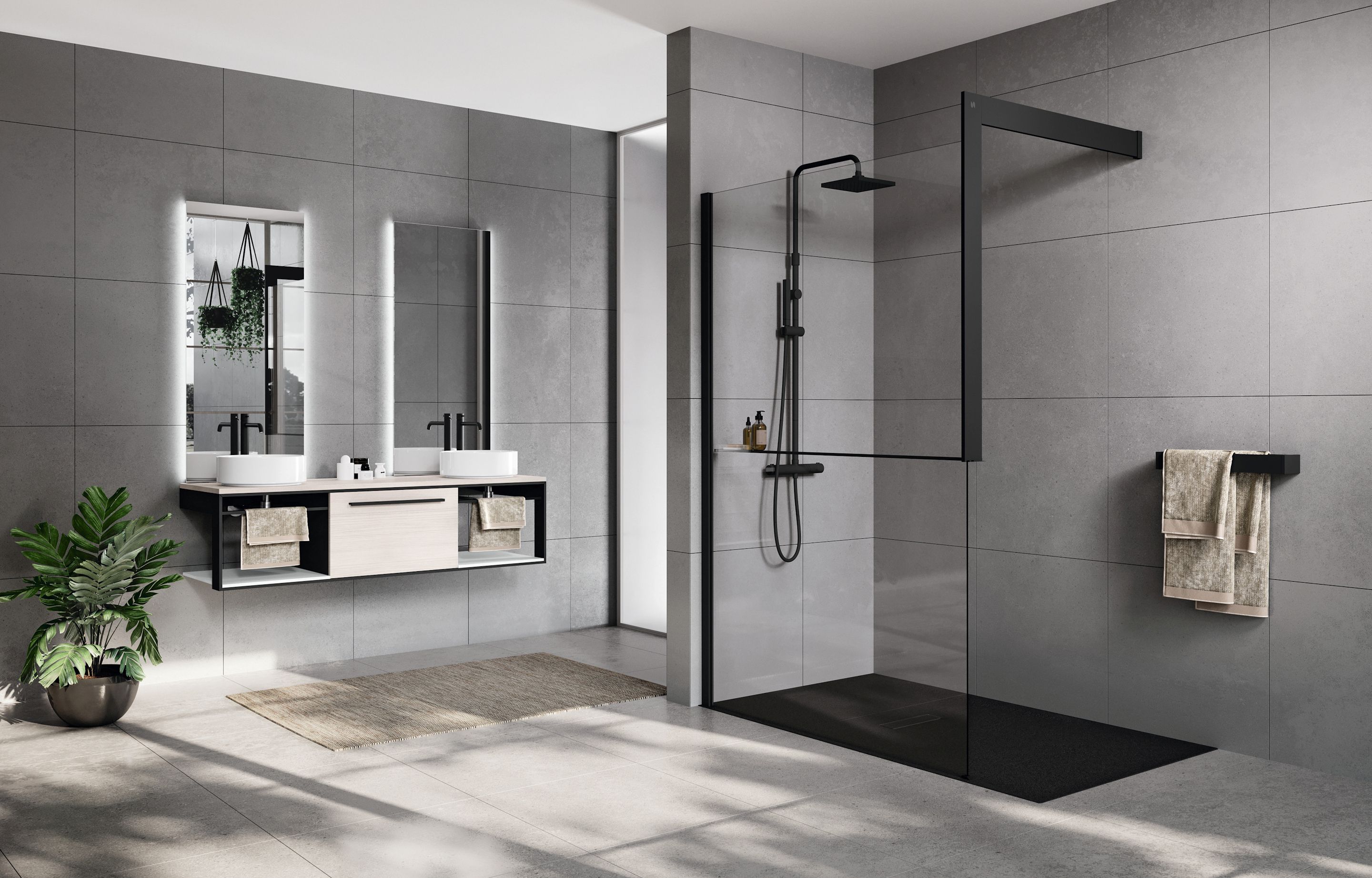 Shower spaces - Kuadra H Frame