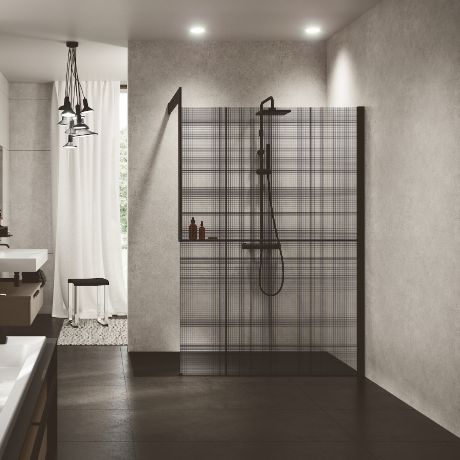 Walk-in showers - Kuadra H Frame printed glass