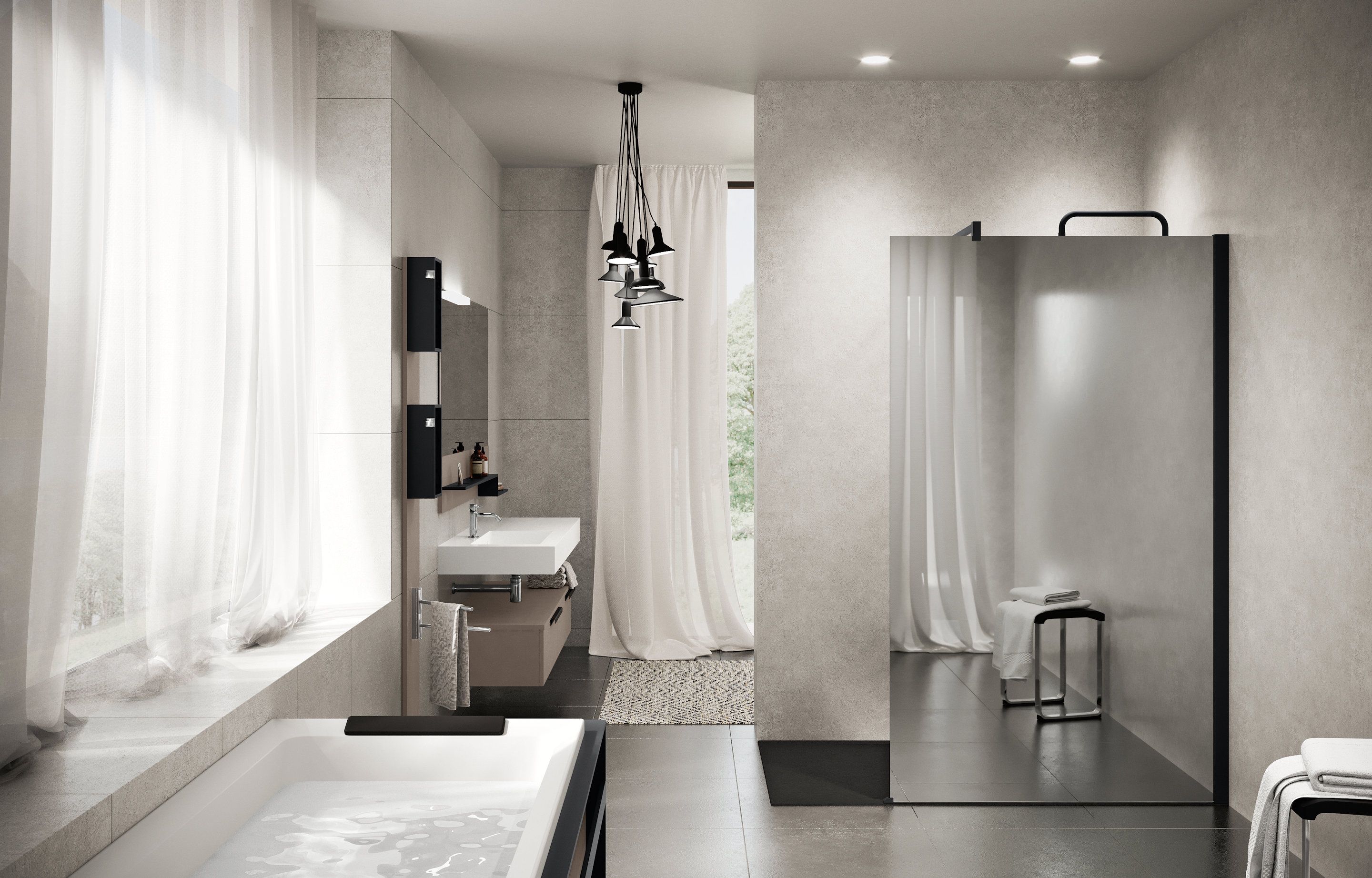 Shower spaces - Kuadra H Frame Spy/Mirror