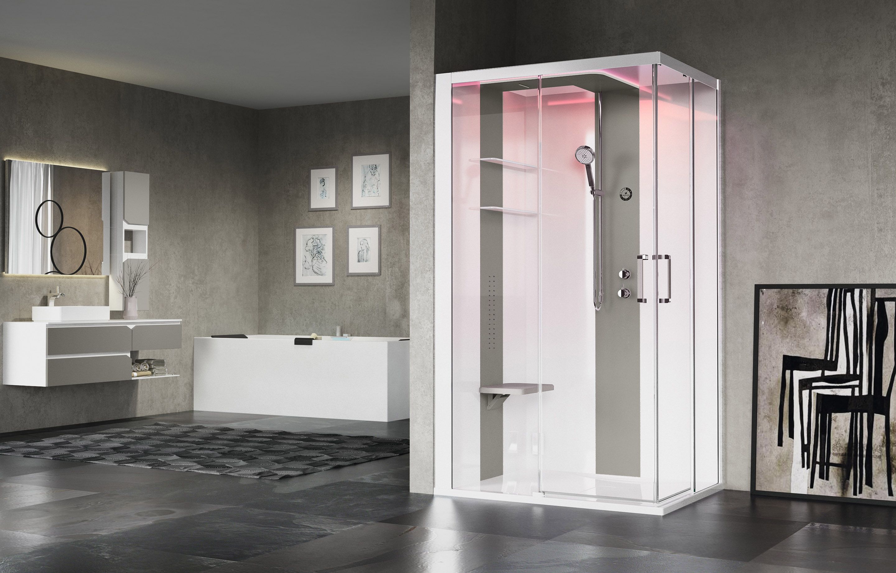 Shower cubicles - Skill A120X80